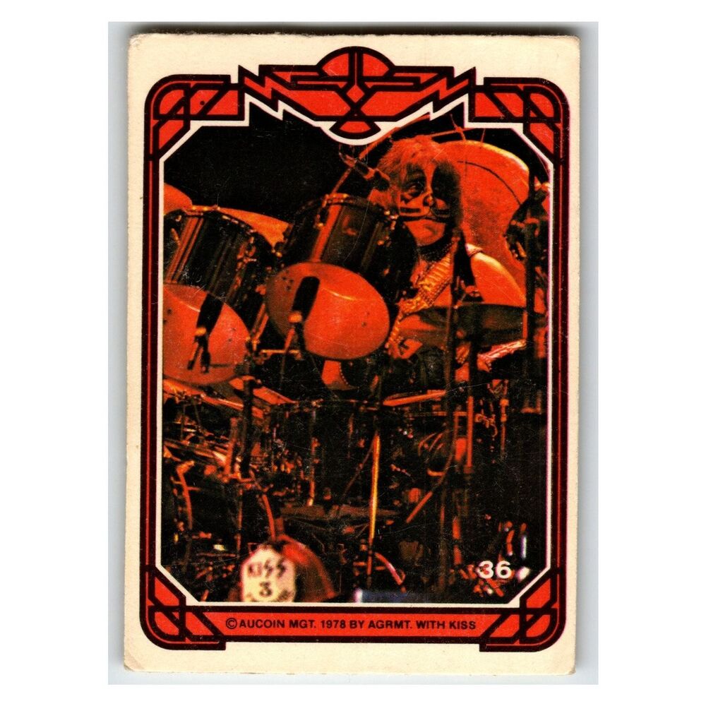 Kiss Peter Criss 1978 Kiss Army Aucoin MGT #36 Music Vintage Card